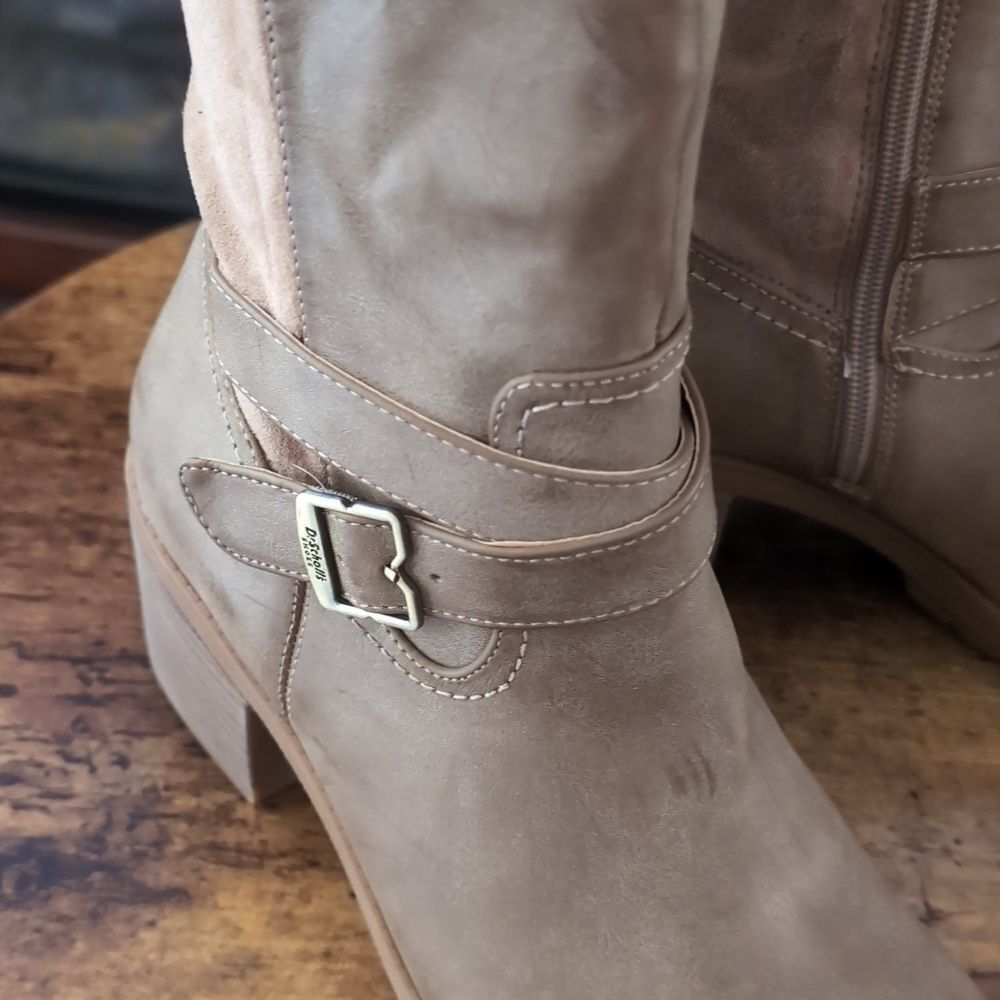 Dr. Scholl's Tan Heeled Boots - Picture 2 of 7